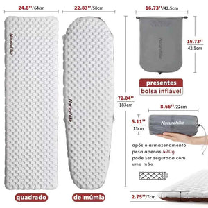 Colchão Inflável Solteiro Naturehike - HK Pesca