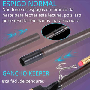 Vara de Pesca HK TrailRod Carbon - HK Pesca