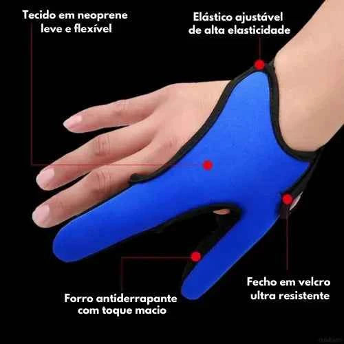 Luva de Pesca Azul com Dedos Livres