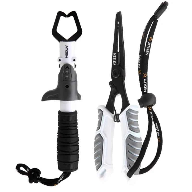 Alicate de Pesca Atisen Aço Inoxidável Branco - HK Pesca
