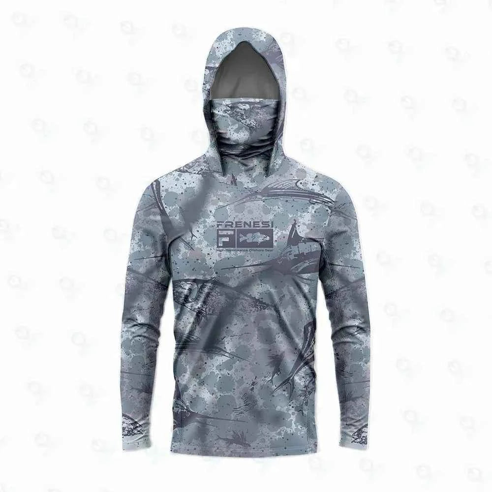 Camisa de Pesca Frenesi Battle Fish com Capuz UPF 50+