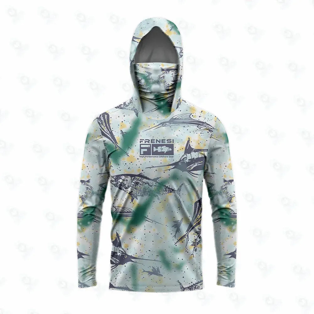 Camisa de Pesca Frenesi Hook Master com Capuz UPF 50+
