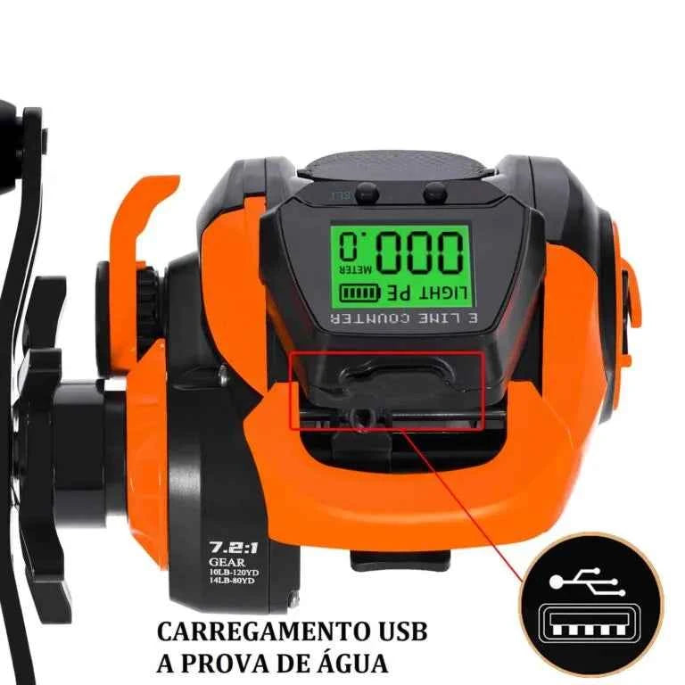 Carretilha Digital Samolla StormTrack TX10 10Kg - HK Pesca