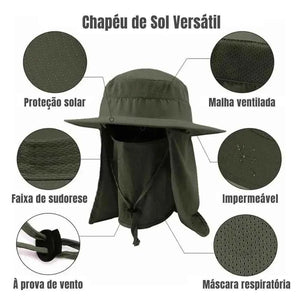 Chapéu de Sol Camping & Pesca Caqui - HK Pesca