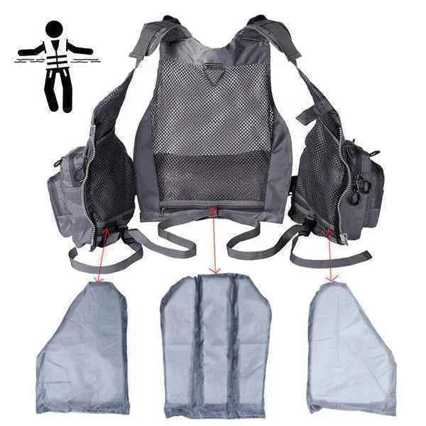 Colete de Pesca Salva-Vidas HK Outdoor LifeVest Verde Exército - HK Pesca