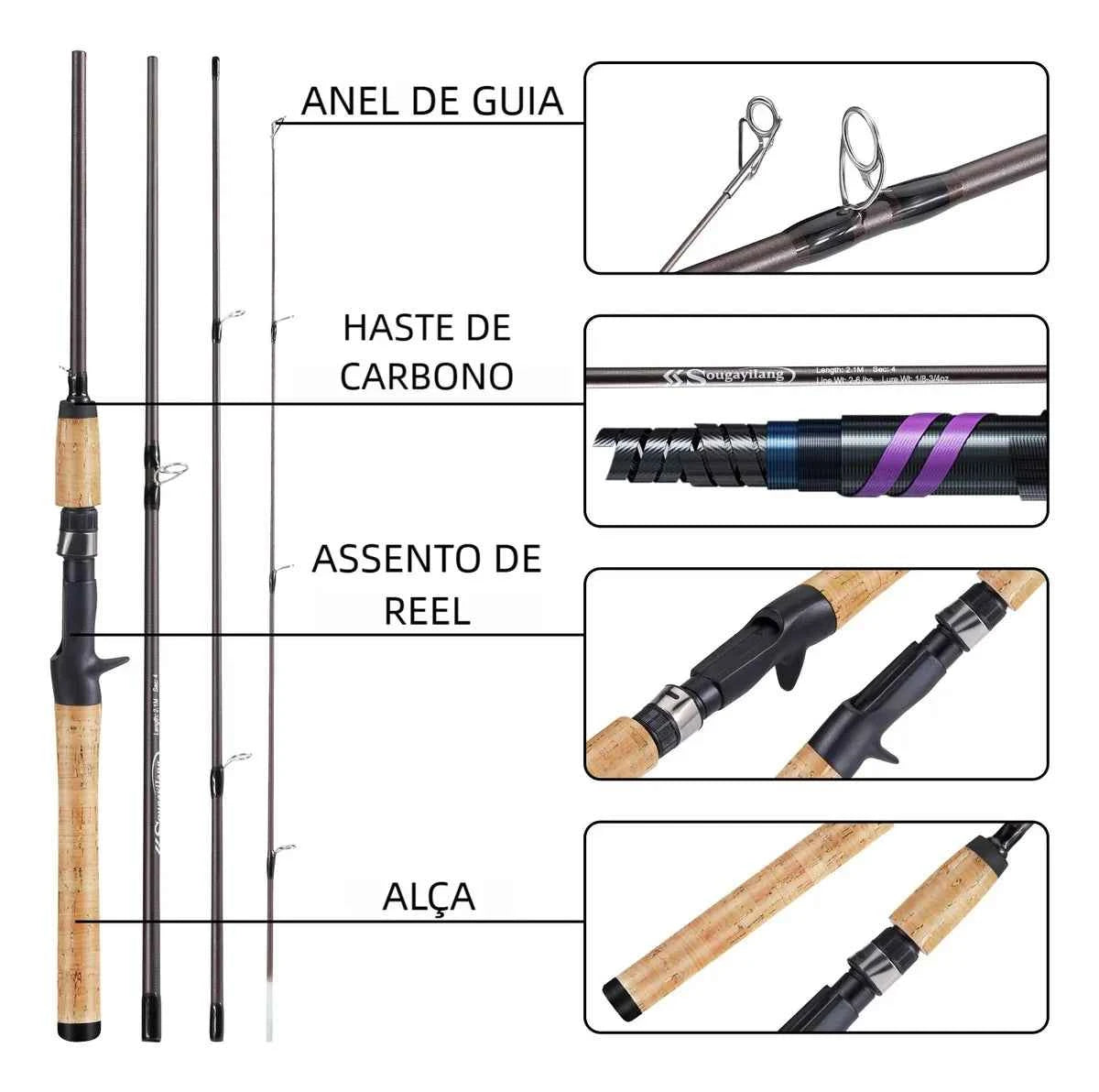 Vara de Pesca HK TrailRod Carbon - HK Pesca