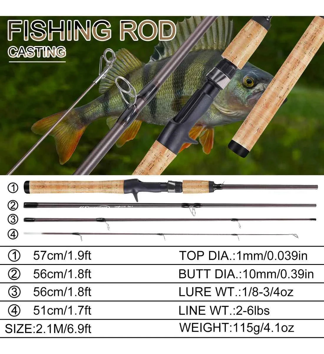 Vara de Pesca HK TrailRod Carbon - HK Pesca
