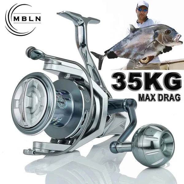 Molinete de Pesca MBLN 35KG Max Drag