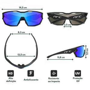 Óculos de Ciclismo CycloVision Vermelho - HK Pesca